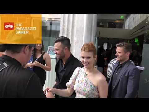 JoAnna Garcia signs for fans outside The Saint For St  Jude Charity Event at Mr  Chow