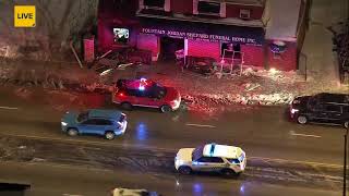 West Side funeral home damaged by fire, video shows