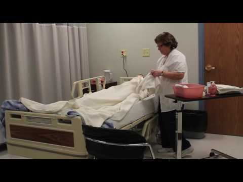 Giving a complete bed bath