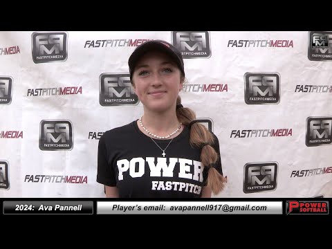 2024 Ava Pannell  Catcher and Third Base Softball Player Skills Vídeo - Power Fastpitch