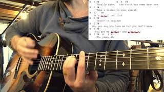 How To Play Fleetwood Mac I Don&#39;t Wanna Know Rumours Acoustic Guitar Lesson 9/11