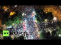 Greece: Drone soars over thousands of 'NO ...