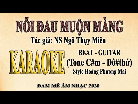 Karaoke NỖI ĐAU MUỘN MÀNG - Guitar (Style Hoàng Mai Phương)