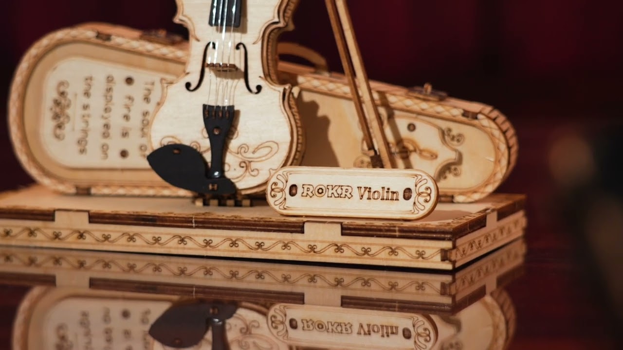 RoboTime dřevěné 3D puzzle Elektrická kytara