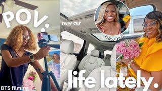 life lately: new car tour,this hair is GIVING, bts filming + more
