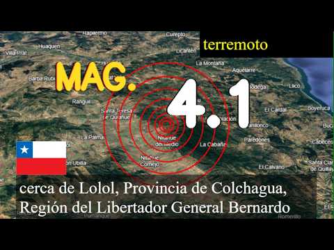 😱🚨  Terremoto cerca de Lolol, Provincia de Colchagua, Región del Libertador General Bernardo O'Higgi