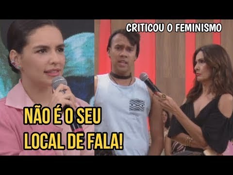 KÉFERA DISCUTE FEMINISMO COM PARTICIPANTE NO PROGRAMA DA FÁTIMA BERNARDES