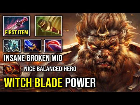 WITCH BLADE First Item on Monkey King is too Broken | 100% Destroy Mid with 23Kills Gleipnir DotA 2