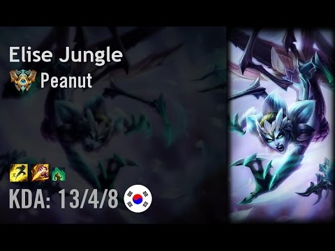 Elise Jungle vs Lee Sin - Peanut - KR Challenger Path 6.4