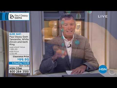 Paul Deasy Gem Oval Gem, Tanzanite and White Zircon Ring