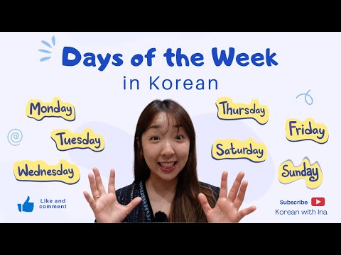 Days of the Week in Korean + Song #koreanlanguage