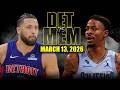 Detroit Pistons Vs Memphis Grizzlies Full Game Highlights March 13 2026 NBA Season