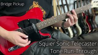 Video thumbnail for The Cheapest Guitar Squier Make: The Squier Sonic Telecaster Tone Run Through by Yogi The Guitarist