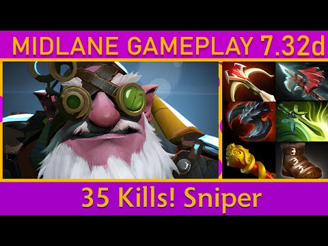 💥Dota 2 Sniper Mid Gameplay - High MMR