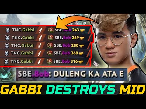 GABBI DESTROYING ENEMY MID - GODLIKE QUEEN OF PAIN DOTA 2