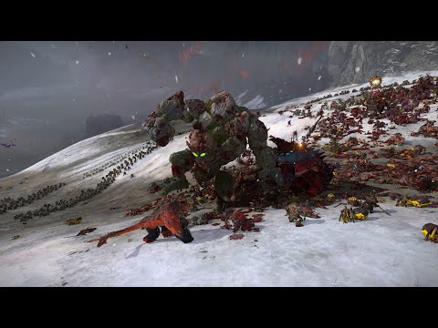 Greenskins vs Warriors of Chaos - 4K Quality - Total War Warhammer 3