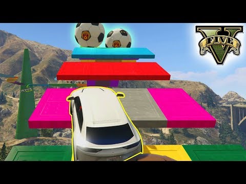 GTA V Online: FUTEBOL COM CARROS EM UM PARKOUR MUITO LOUCO! (Sempre Com Muitas Rages!)