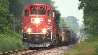 preview picture of video 'CP 2221 West, An EMD GP20C-ECO by Kingston, Illinois on 6-25-2013'