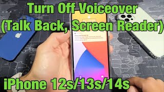 How to Turn Off Voiceover (Talk Back, Screen Reader) on iPhone 12