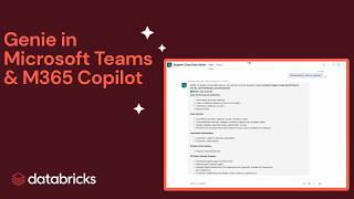 Ask Genie Anywhere | Bring AI/BI Genie to Microsoft Teams & M365 Copilot via Copilot Studio
