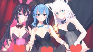 【ホロライブMMD】『ラビットホール』by バニー衣装 星街すいせい&AZKi&白上フブキ【4K】
