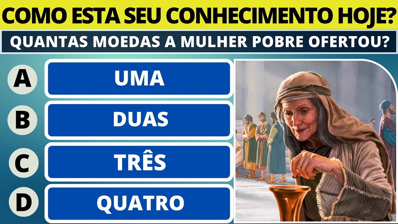 25 PERGUNTAS BÍBLICAS QUE IRÃO TE SURPREENDER NÍVEL MÉDIO - QUIZ BÍBLICO
