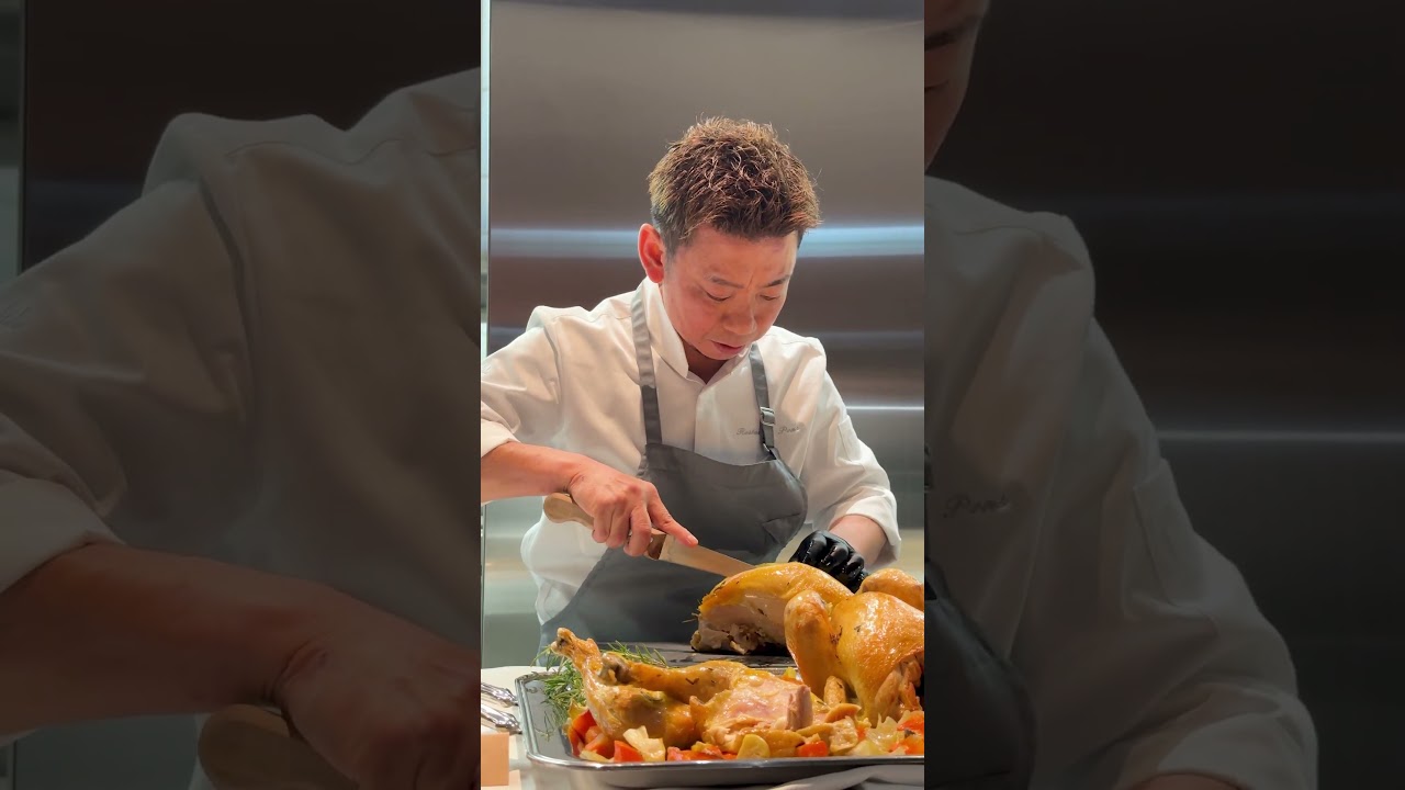 目の前でカットサービス！ふくしま三大ブランド鶏