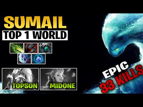 SumaiL - Morphling 7.24 EPIC 33 KILLS vs Topson and MidOne |Dota2 Morphling 7.24 Gameplay