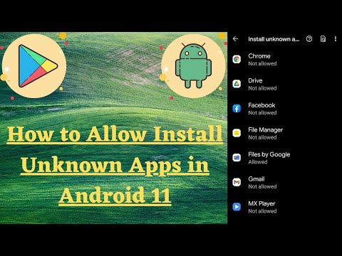 How to Allow Install Unknown Apps (Unknown Sources) on Android 11 Stock OS