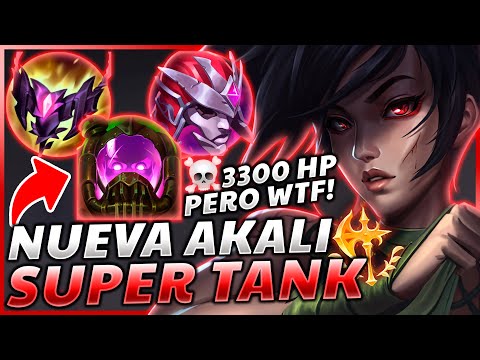 🤮¡SUPER AKALI TANKE con +3300 VIDA y +4000 DAÑO! ASI es LA BUILD que HACE VOMITAR a TODOS