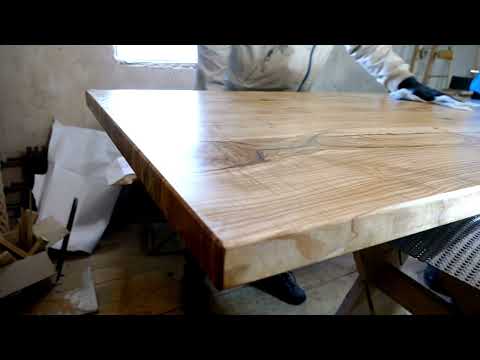 Solid Wood Table Sanding Process | Premium Furniture Manufacturing by Heera Moti