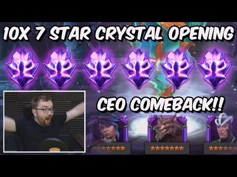 10x 7 Star & 100x 7 Star Paragon Crystal Opening MIRACLE CEO COMEBACK - Marvel Contest of Champions