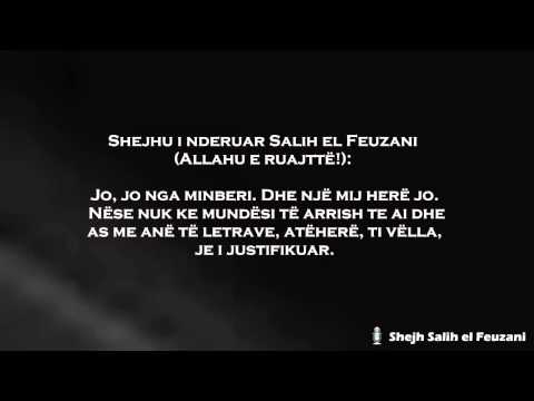 Nuk lejohet këshillimi i udhëheqësve nga minberi Shejh Feuzan