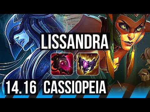 LISSANDRA vs CASSIOPEIA (MID) | 9/0/7, Legendary | EUW Master | 14.16