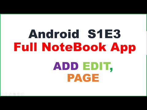 Android Full App Building S1E3 : Costilla NoteBook v1- Add,Edit Page/Activity