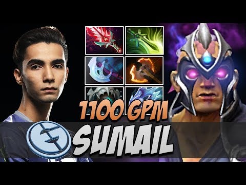 EG.Sumail Anti-Mage with 1100 GPM Dota 2 7.22 Gameplay ROAD TO TI11