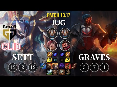 GEN Clid Sett vs Graves Jungle - KR Patch 10.17