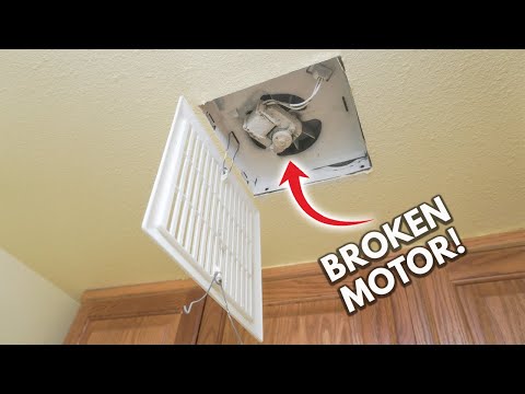 How To Replace And Install Broken Bathroom Exhaust Fan Motor | Easy DIY To Fix Noisy Rattling Fan!
