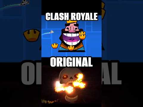 SKELETAL SHENANIGANS ☠️: CLASH ROYALE 😱 vs ORIGINAL 💀 | Geometry Dash 2.2 #shorts