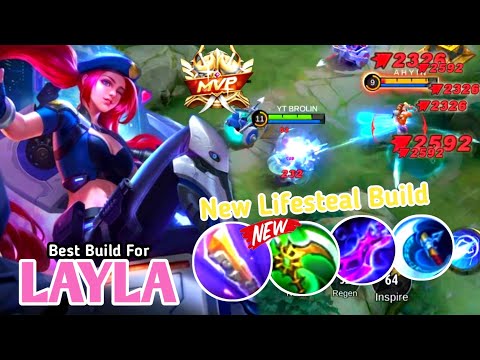 Layla New Lifesteal Build 2023 !! Layla Best Build High Damage ~ Mobile Legends