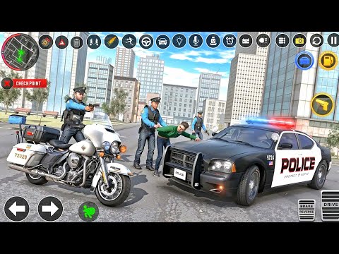 US Police Car Drift in The City Simulator || Cop Patrol Chase Driving Game Video Android Gameplay