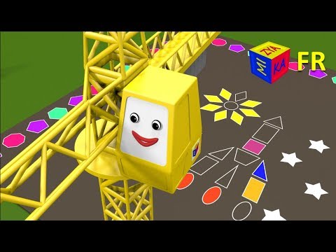 Les formes géométriques avec le train Tchou-Tchou – partie 2. Dessin animé en français pour petits