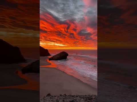 Colorful sunrise on the wild Monsul beach #travel #beach#nature#vlog