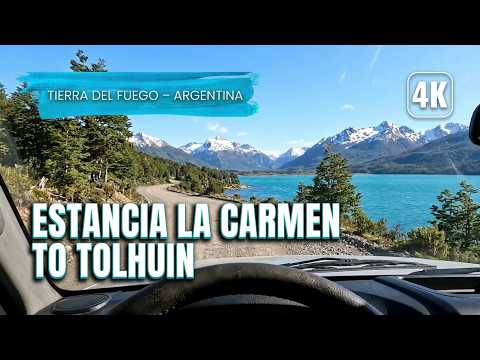 Patagonia Wilderness Drive: Estancia La Carmen to Tolhuin (4K UHD Driving POV)