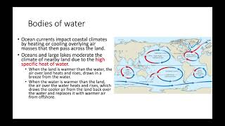 Regional and Local Effects on Climate