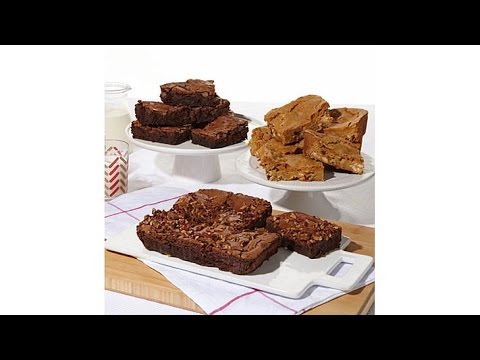 David's Cookies Set of 3 Holiday Brownie Dessert Trays
