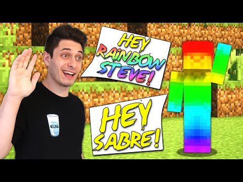 Meeting RAINBOW STEVE in REAL LIFE! - VR Minecraft