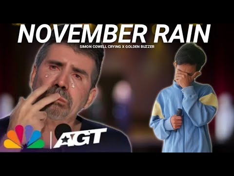 Golden Buzzer: Simon Cowell Crying To Hear The Song November Rain Homeless On The Big World Stage