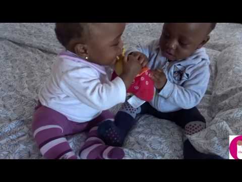 Twin babies fighting over a toy and a pacifier - funny Babies - vlog 15