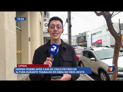 Pedreiro morre após queda de laje durante obra em Capinzal